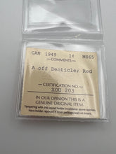 Canada One Cent 1949 A off Denticle  MS-65 ICCS