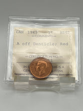 Canada One Cent 1949 A off Denticle  MS-65 ICCS