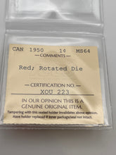 Canada One Cent 1950  MS-64 ICCS-Rotated Die