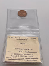 Canada One Cent 1950  MS-64 ICCS
