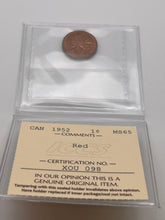 Canada One Cent 1952 MS-65 ICCS