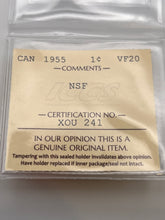 Canada One Cent 1955 VF-20 ICCS-NSF