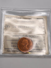 Canada One Cent 1955 MS-64 ICCS-SF-LG-Denticles
