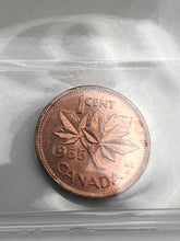 Canada One Cent 1955 MS-64 ICCS-SF-LG-Denticles