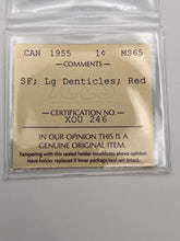 Canada One Cent 1955 MS-65 ICCS-SF-LG-Denticles