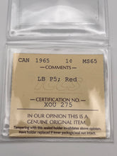 Canada One Cent 1965 MS-65 ICCS-LB P5