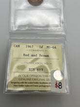 Canada One Cent 1967 MS-64 ICCS