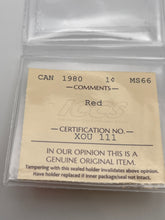 Canada One Cent 1980 MS-66 ICCS