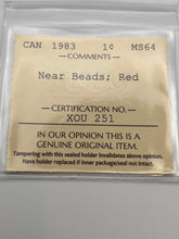 Canada One Cent 1983 MS-64 ICCS-Near Beads