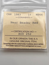 Canada One Cent 1983 MS-66 ICCS-Near Beads