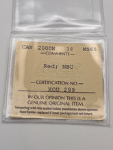 Canada One Cent 2000W MS-65 ICCS-NBU