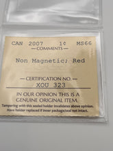 Canada One Cent 2007 MS-66 ICCS-Non Magnetic