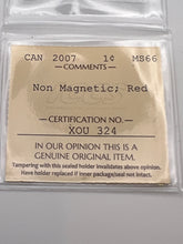 Canada One Cent 2007 MS-66 ICCS-Non Magnetic
