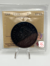 Canada Silver One Dollar 1939 EF40  ICCS