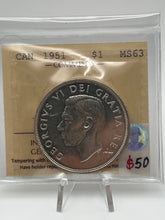 Canada Silver One Dollar 1951 MS-63 ICCS