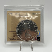 Canada Silver One Dollar 1953 MS-60 ICCS-NSF