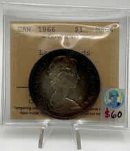 Canada Silver One Dollar 1966 MS-64 ICCS-Large beads