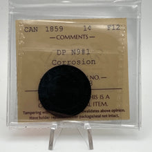 CANADA ONE CENT 1859 ICCS F-12 DP N9#1-CORROSION