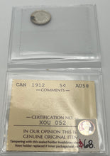 CANADA SILVER FIVE CENT 1912 ICCS AU-58