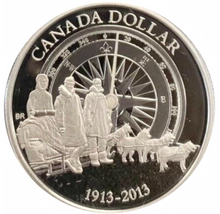 2013 Canada Silver Proof Dollar-100 th Arctic Expedition