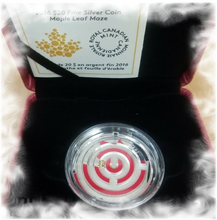 2016 20 Dollars Fine Silver Coin- Maple Leaf Maze