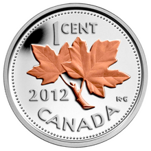 2012 Canada 1 Cent Penny Proof -1/2 oz Farewell to the Penny