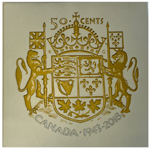 2018 Canada Fifty Cents Fine Silver 2 Ounces, 75th Anniversary of the 1943 Half-Dollar