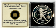 2013 20 Dollars Fine Silver Coin-World Baseball Classic Tournament-Hitter