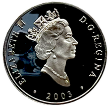 2003 Canada 20 Dollars Transportation on Land, Sterling - C.N.R. FA-1, Diesel Electric Locomotive