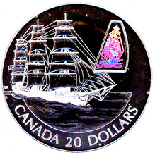 2002 Canada 20 Dollars Transportation on Land, Sterling coin # 8 The William Lawrence