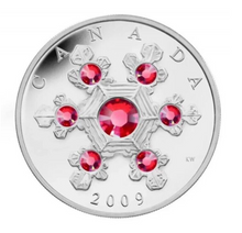 2009 Canada 20 Dollars Fine Silver Coin, Crystal Snowflake Series-Rose
