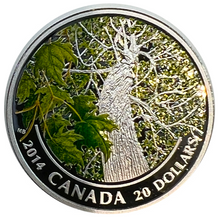 2014 20 Dollars Fine Silver Coin-Canadian Maple Leaf Canopy-Spring Splendour