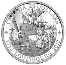 2013 20 Dollars Fine Silver Coin-300th Anniversary of Louisbourg