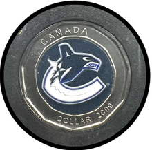 2009 Vancouver Canuck 1$ Mini puck and mini stick set dollar