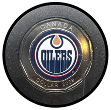 2009 Edmonton Oilers 1$ Mini puck and mini stick set dollar