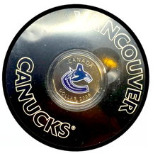 2008 Vancouver Canucks 1$ Special Edition Loonie and puck-Home Jersey