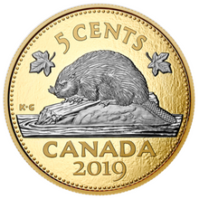 2019 Canada 5-Ounce Fine Silver-Big Coin Series-Five-Cent Coin