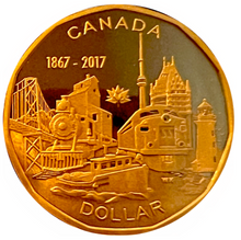 2017-1867 Canada SILVER Proof Loonie Dollar-150th Anniversary our Home and Native Land