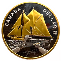 2021 Canada Fine Silver Proof Dollar-100th Anniversary of Bluenose