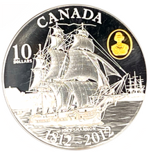 2012 Canada Fine Silver Proof $10 HMS Shannon 1812, Ten Dollars