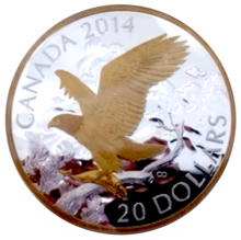 2014 Canada 20 Dollars Fine Silver Coin, Perched Bald Eagle