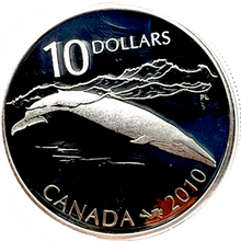 2010 Canada Fine Silver Proof $10 ,Blue Whale Ten Dollars
