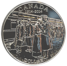 2014 Canada Silver Brillant Uncirculated Dollar-100th Anniversary  of the Declaration of the first World War