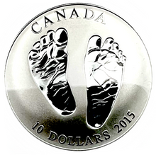 2015 Canada Fine Silver Proof $10 Born in 2015, Ten Dollars