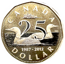2012-1987 Canada $1 Loonie 25th Anniversary Proof Silver Coin