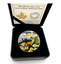 2025 Canada 20 Dollars Fine Silver Coin, Colourful Birds-Baltimore Oriole
