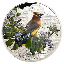 2022 Canada 20 Dollars Fine Silver Coin, Colourful Birds-Cedar Waxwing