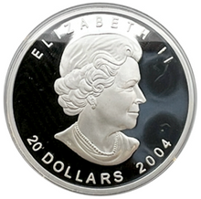 2004 Canada 20 Dollars Fine Silver Maple Leaf, Halifax Harbour-Sambro Island Lighthouse