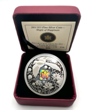 2011 Fine Silver $15 Hologram Raindrop Coin - Maple of Happiness