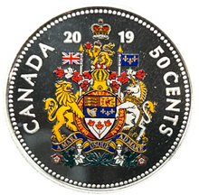 2019 Canada Fine Silver Colourised  Proof Coat of Arms  - 50 Cents
